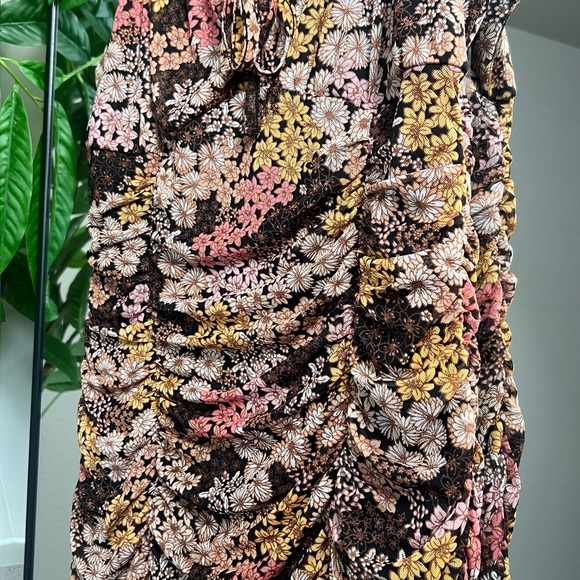 Ultra Flirt Floral Ruched Mini Dress - Picture 2 of 6